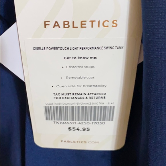 Fabletics blue camouflage tank S - Picture 3 of 7